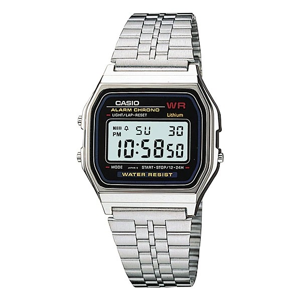 Casio General Retro A159WA-N1DF / A159 A159WA-N1 Jam Tangan Vintage Digital Dial Stainless Steel Silver
